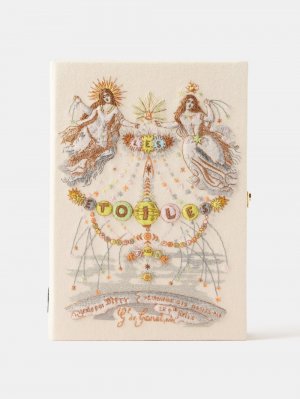 Клатч-книга с вышивкой les etoiles , белый Olympia Le-Tan