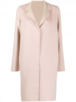 Однобортное пальто средней длины Manzoni 24. Цвет: розовый