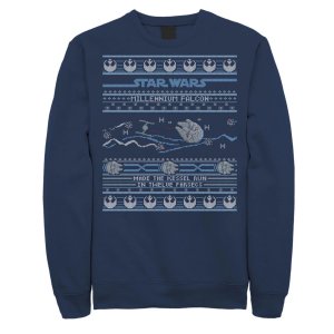 Мужской свитер Falcon Kessel Run Ugly Christmas Sweater Толстовка Star Wars