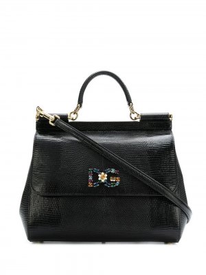 Большая сумка-тоут Sicily Dolce & Gabbana. Цвет: черный