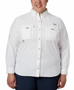 Рубашка большого размера pfg bahama , белый Columbia