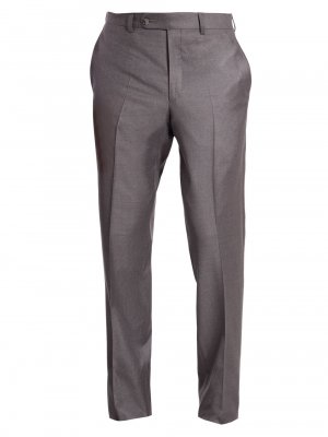 Шерстяные классические брюки , серый Saks Fifth Avenue