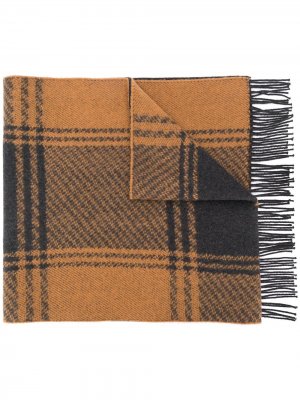 Клетчатый шарф Mackintosh. Цвет: коричневый