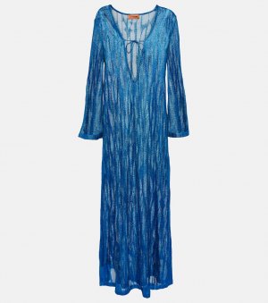 Жаккардовое пляжное платье , синий Missoni