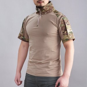 Рубашка , размер 48/176-182 (l), зеленый, коричневый Kamukamu. Цвет: бежевый/коричневый/зеленый/белый