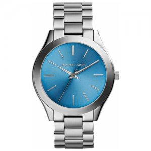 Наручные часы , голубой, серебряный MICHAEL KORS