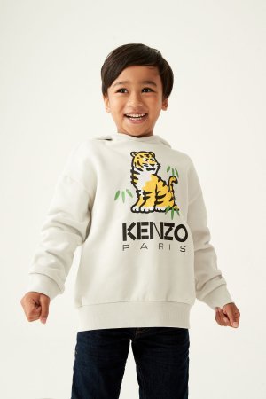 Кремовая толстовка KIDS с логотипом в виде тигра , бежевый Kenzo