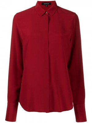 Крепдешиновая рубашка Barbara Bui. Цвет: красный