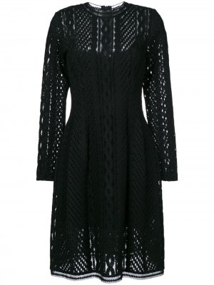 Полупрозрачное платье с длинными рукавами Ermanno Scervino. Цвет: черный