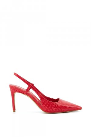 Кожаные туфли на каблуке «Closer» с ремешками , красный Dune London