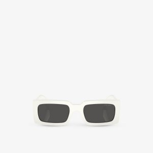 Солнцезащитные очки PR A07S в оправе-подушке из ацетата , белый Prada