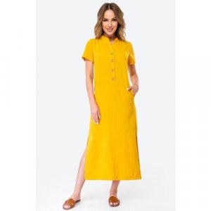 Платье, размер 46, желтый HappyFox. Цвет: желтый