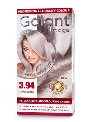Cтойкая крем-краска для волос  GALANT 3.94 серебристый блондин, 125 мл., (Болгария) Image. Цвет: серебристый