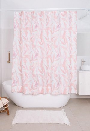 Штора для ванной Moroshka Akvarel 180x180 см. Цвет: розовый