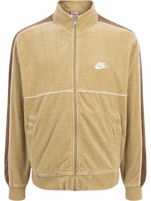 Спортивная куртка из коллаборации с Nike Supreme. Цвет: бежевый