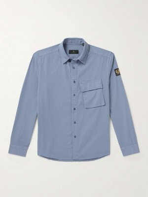 Рубашка из хлопкового твила Scale, окрашенная в готовом виде BELSTAFF, синий Belstaff