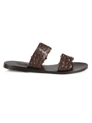 Плетеные кожаные сандалии Melia , коричневый Ancient Greek Sandals