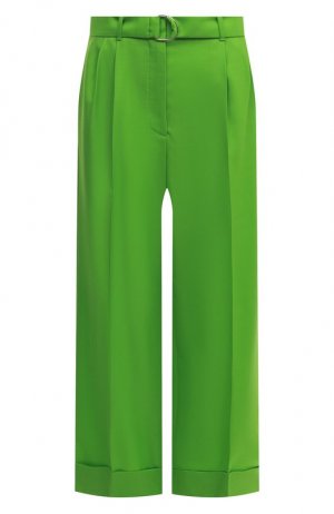 Шерстяные брюки Miu. Цвет: зелёный