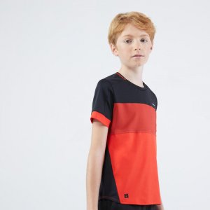 Теннисная футболка для мальчиков - TTS Dry черная/красная , цвет rot ARTENGO