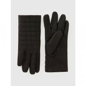 Перчатки , размер M, черный UNITED COLORS OF BENETTON. Цвет: черный