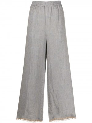 Укороченные расклешенные брюки Fabiana Filippi. Цвет: серый