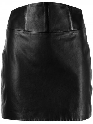 Мини-юбка со вставкой-корсетом Michelle Mason. Цвет: коричневый