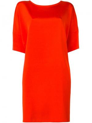 Короткое платье свободного кроя P.A.R.O.S.H.. Цвет: жёлтый и оранжевый