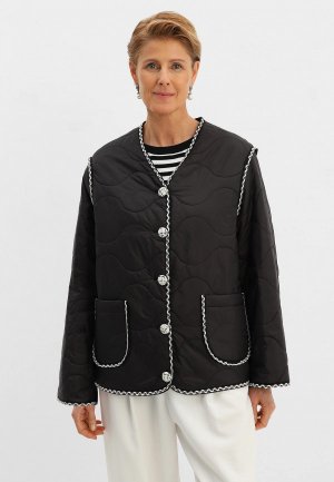 Куртка утепленная Donna D’oro. Цвет: черный