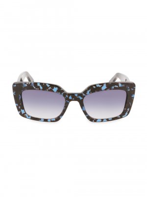 Прямоугольные солнцезащитные очки для матери и ребенка 55 мм , синий Lanvin