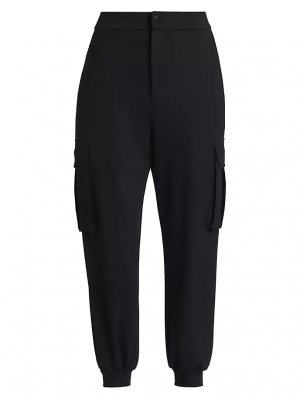 Укороченные эластичные брюки-карго, черный susana monaco
