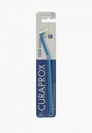 Зубная щетка Curaprox Монопучковая single & sulcular, 6мм. Цвет: синий