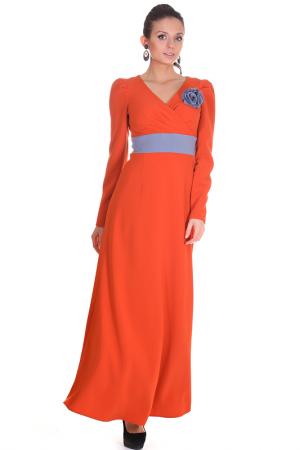 Платье Olivegrey. Цвет: оранжевый с серым
