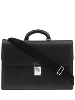 Кожаный портфель MORESCHI. Цвет: черный