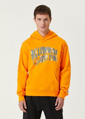 Оранжевый свитшот с капюшоном и логотипом Billionaire Boys Club. Цвет: оранжевый
