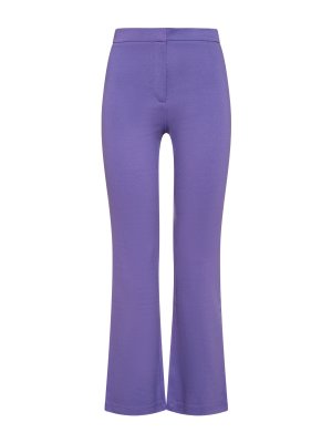 Knitwear расклешенные брюки с миланской строчкой, фиолетовый Koan. Цвет: фиолетовый