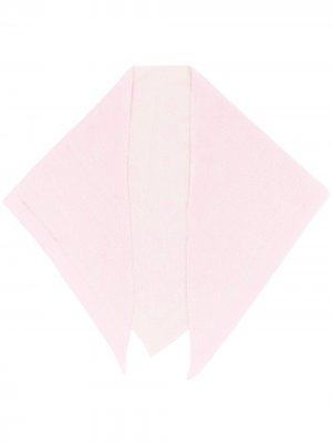 Трикотажный треугольный платок Maison Flaneur. Цвет: розовый