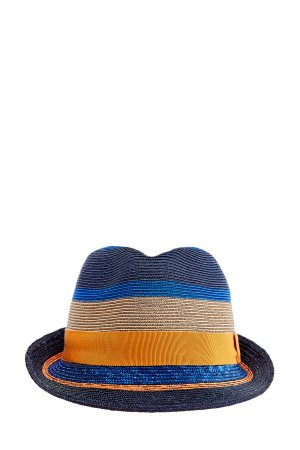 Соломенная шляпа-трилби в широкую полоску ETRO. Цвет: мульти