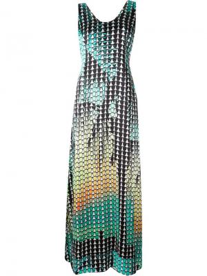 Длинно платье с принтом солнцезащитных очков Ultràchic. Цвет: синий