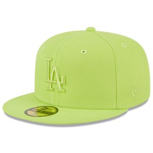 Мужская Neon Green Los Angeles Dodgers 2023 Весенний цвет Базовый 59FIFTY Встроенная шляпа NEW ERA