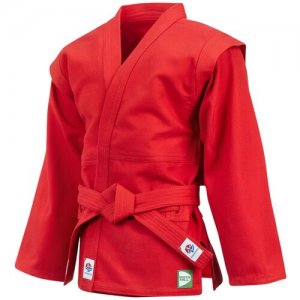 Куртка для самбо , сертификат FIAS, красный Green hill. Цвет: синий