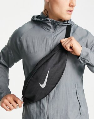 Черная сумка-кошелек на пояс с металлизированным логотипом Heritage-Черный цвет Nike