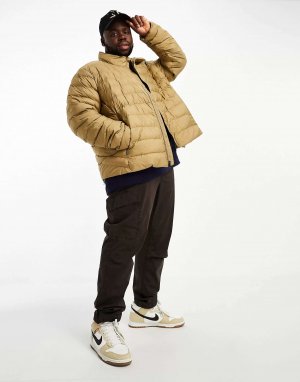 Легкая дутая куртка цвета хаки с логотипом Big & Tall Terra Polo Ralph Lauren. Цвет: хаки