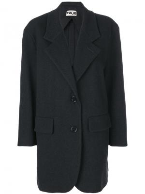 Однобортное пальто Hache. Цвет: серый