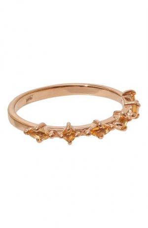 Кружевное кольцо с цитринами Secrets jewelry. Цвет: золотой