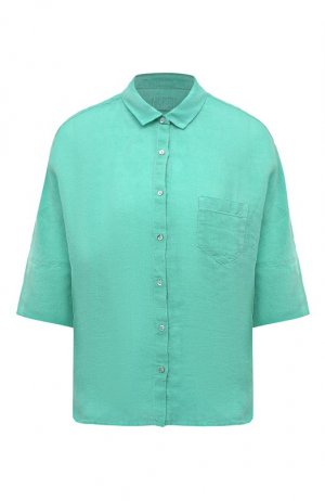 Льняная рубашка 120% Lino. Цвет: зелёный