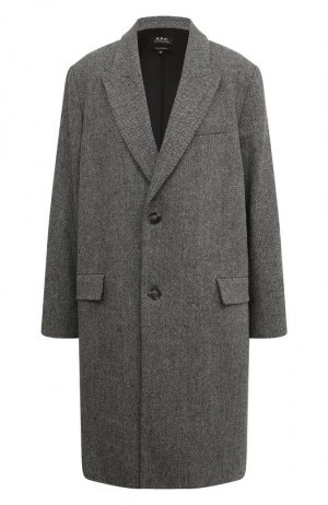 Шерстяное пальто A.P.C.. Цвет: серый