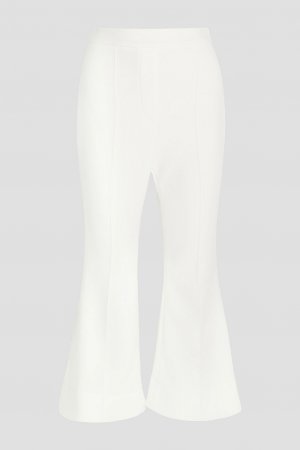 Укороченные расклешенные брюки из крепа HALSTON HERITAGE, белый Heritage