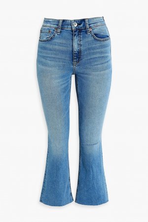 Расклешенные джинсы Nina с высокой посадкой Rag & Bone, легкий деним bone