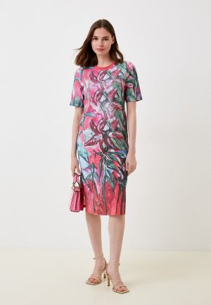 Платье Artograph с картиной Александры Сырбу Лилии на коралловом. Цвет: разноцветный