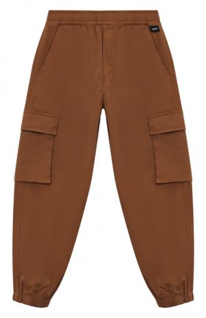 Хлопковые брюки-карго Aspesi. Цвет: коричневый